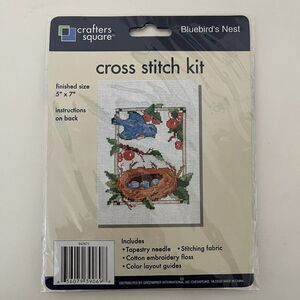 Crafters Square Bluebird's Nest Cross Stitch Kit 847671 NEW